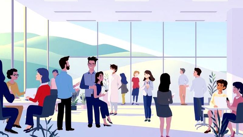 Un espacio de oficina colaborativo y sereno