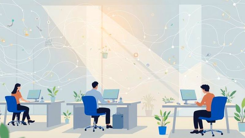 Ilustración profesional transmite calma y productividad