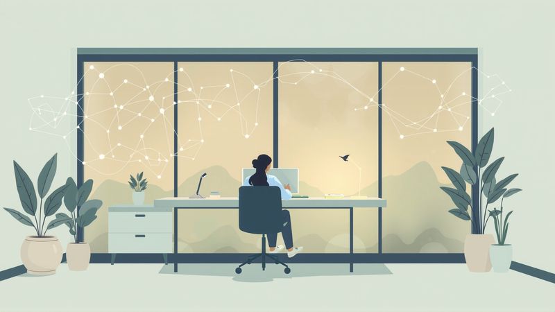 Ilustración serena: colaboración
