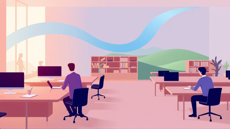 Un espacio de trabajo sereno y productivo