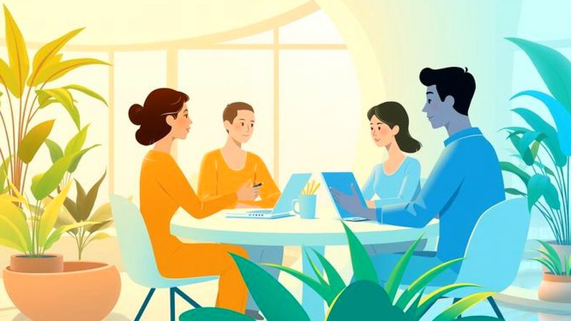 Ilustración profesional: crecimiento estratégico y confianza