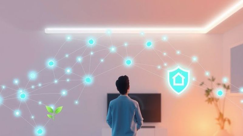 Un observador confiado contempla datos conectados