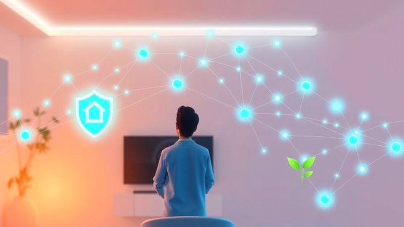 Un observador confiado contempla datos conectados