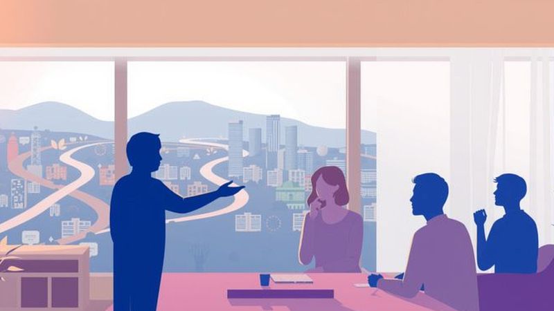 Ilustración transmite confianza y apoyo suave