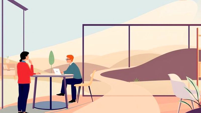 Ilustración profesional: colaboración y optimismo estratégicos