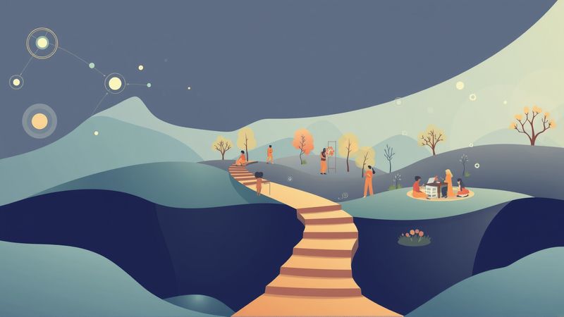 Un camino ascendente digital inspira conexión