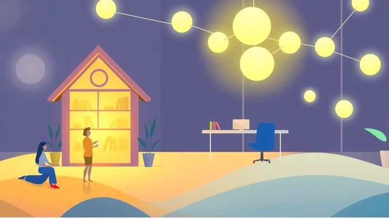 Iluminación suave y colaboración armoniosa