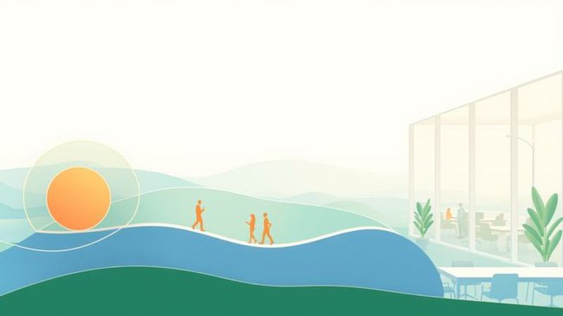 Círculos y rizos crean crecimiento pacífico
