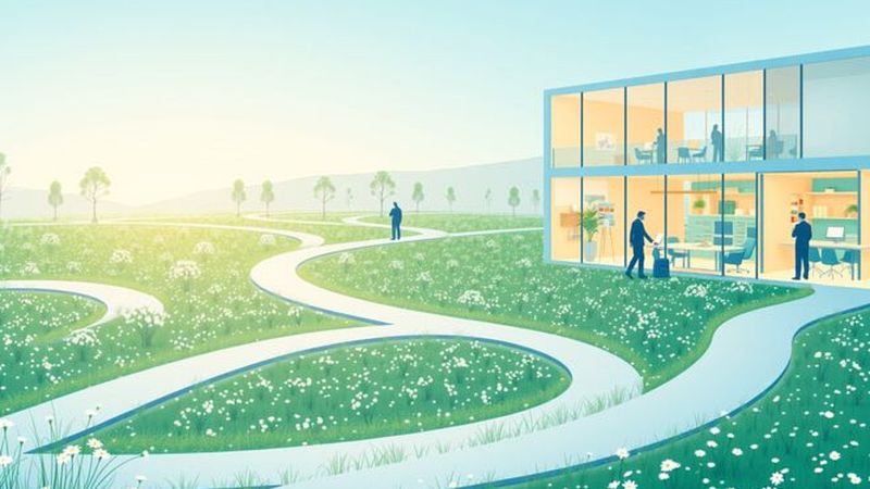 Un espacio de trabajo colaborativo florece optimista