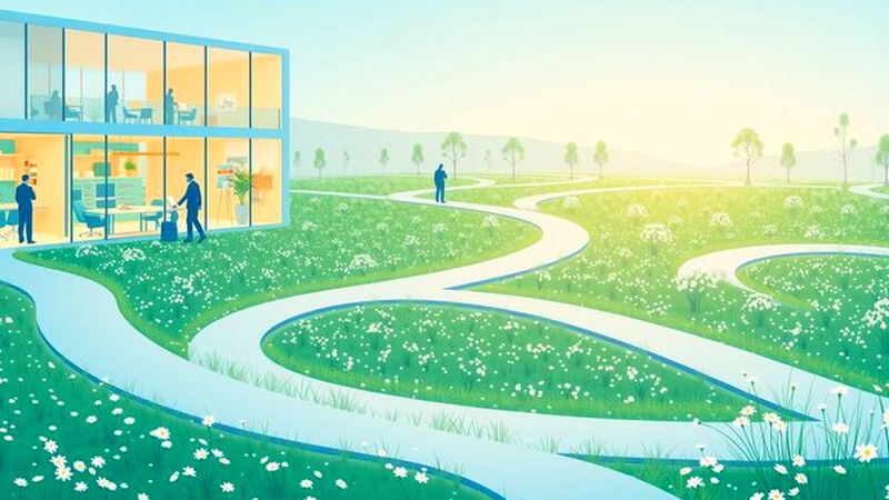 Un espacio de trabajo colaborativo florece optimista