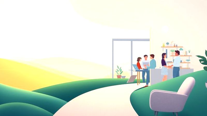 Un espacio de trabajo armonioso y optimista