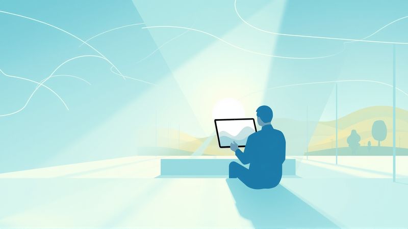 Un espacio digital sereno inspira reflexión