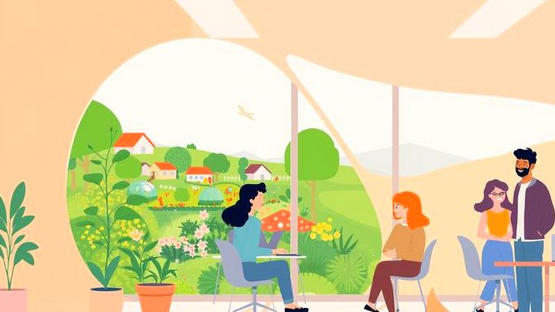 Colaboración visualmente optimista y armoniosa florece