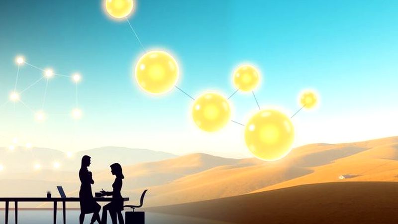 Ideas brillantes colaboran en un entorno sereno
