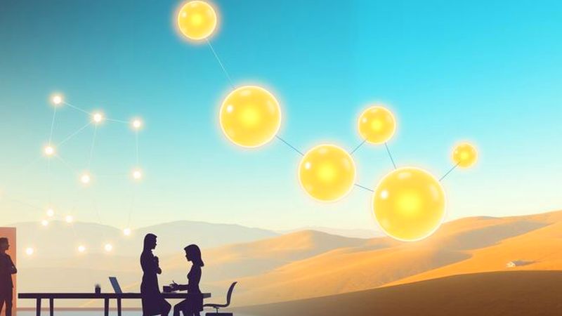 Ideas brillantes colaboran en un entorno sereno
