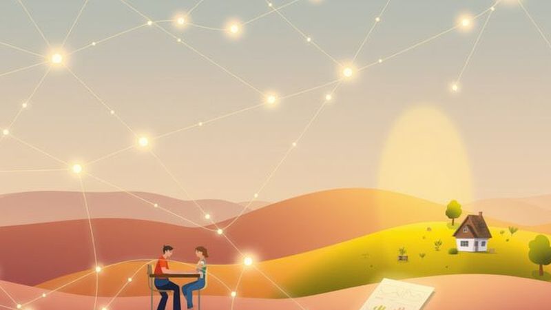 Hilos luminosos conectan crecimiento y colaboración