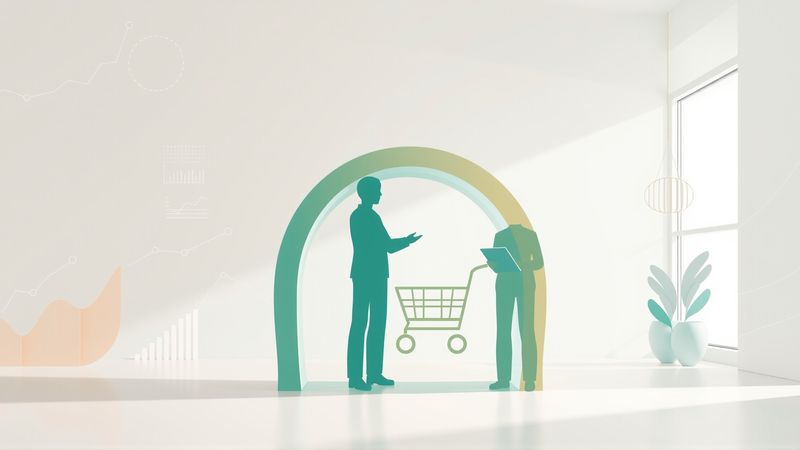 Ilustración profesional: progreso armonioso y eficiente