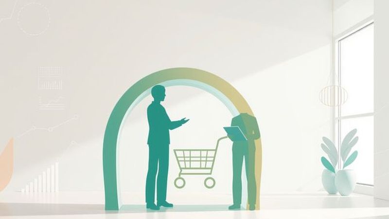 Ilustración profesional: progreso armonioso y eficiente