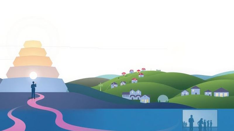 Ilustración tranquila: sueños y armonía visual